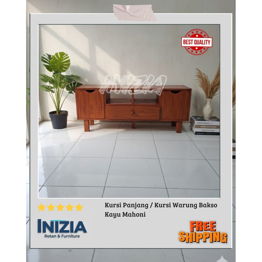 Terlaris panjang 120 Meja tv kayu mahoni termurah awet dan tahan lama