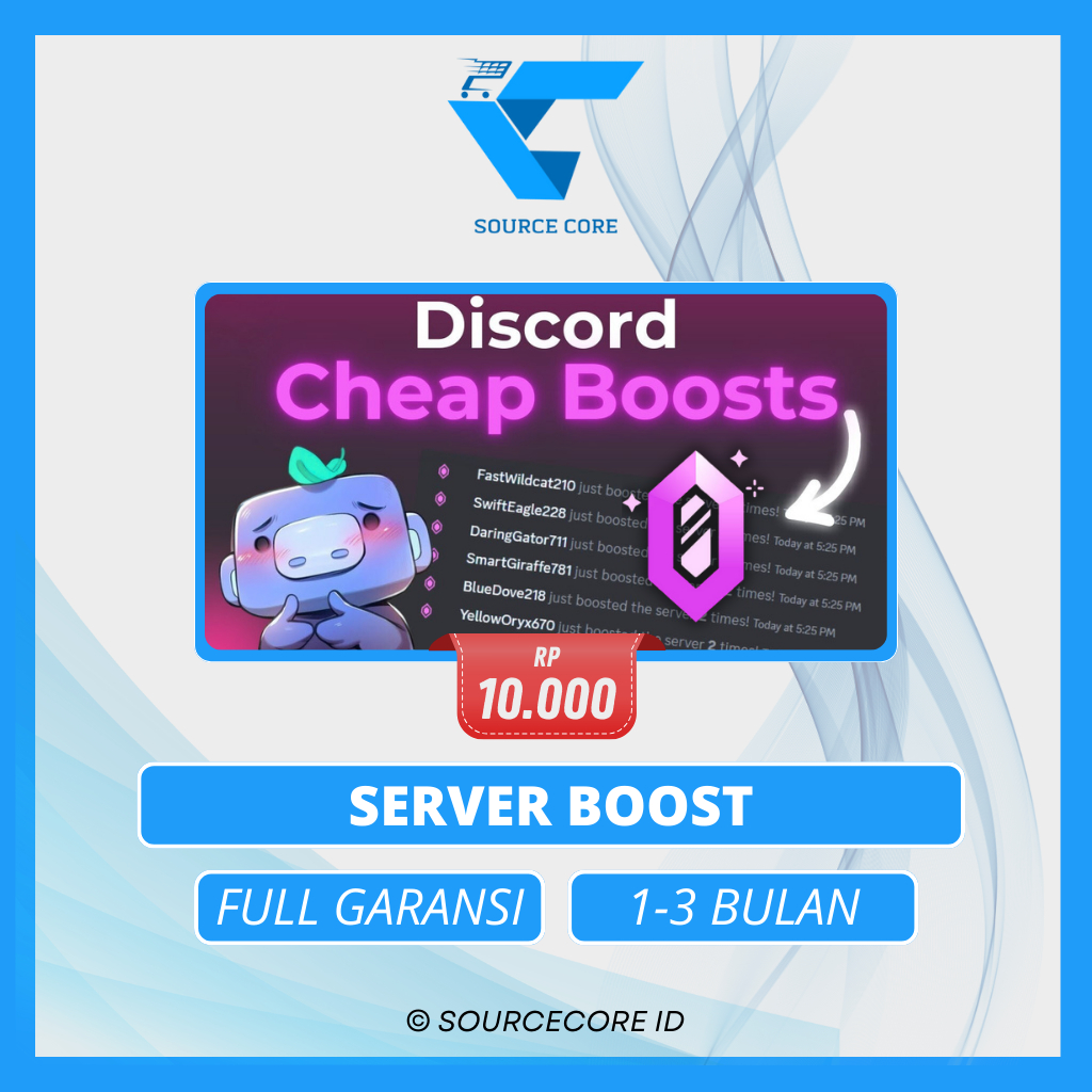 SERVER BOOST DC 1 BULAN | FULL GARANSI [ SATUAN ]