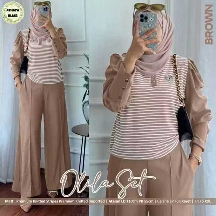 BAJU SETELAN OLILLA WANITA DEWASA TERBARU / SETELAN CRINCLE KEKINIAN MODIS