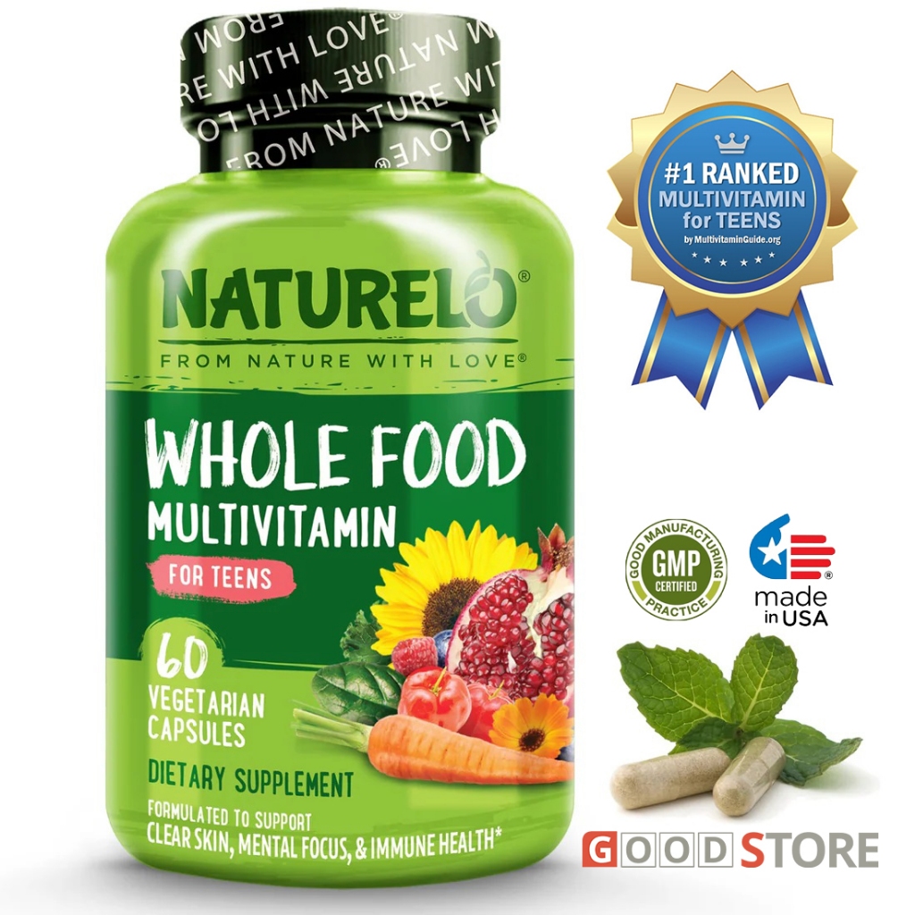 NATURELO - Whole Food Multivitamin for Teens - 60 capsules