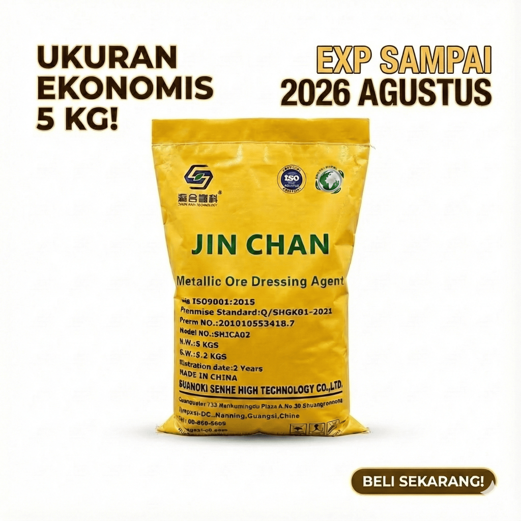 jinchan  5KG (Gold Dressing Agent) - Obat Olah Emas Ramah Lingkungan (Non sianida)