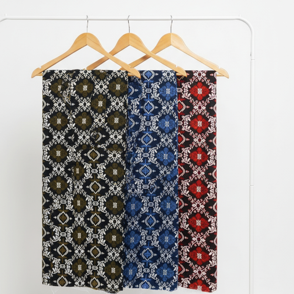 Kain Rayon Motif Etnik Bali Bahan Katun Lebar 115 cm