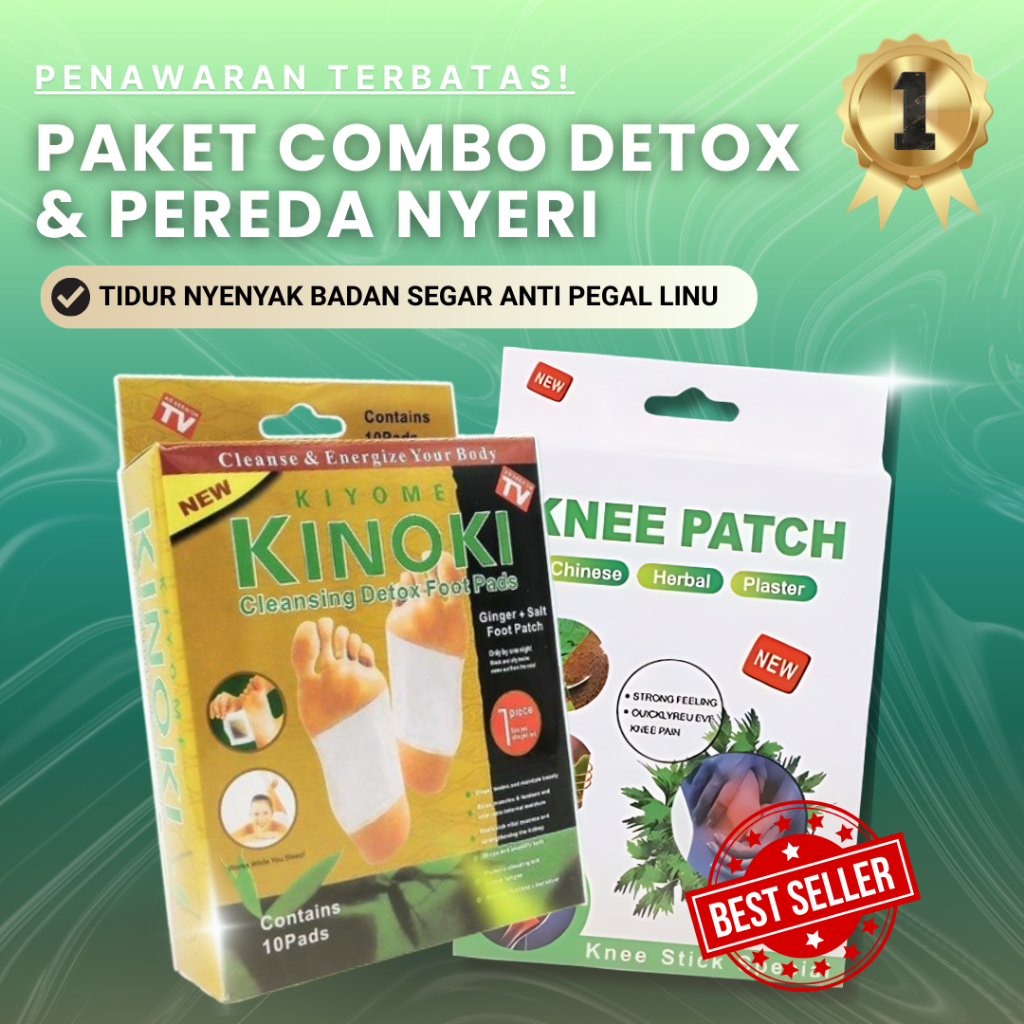 [HC] (PAKET SEHAT) Koyo Kinoki Detox Kaki & Knee Patch Perawatan Pereda Nyeri Lutut Tangan