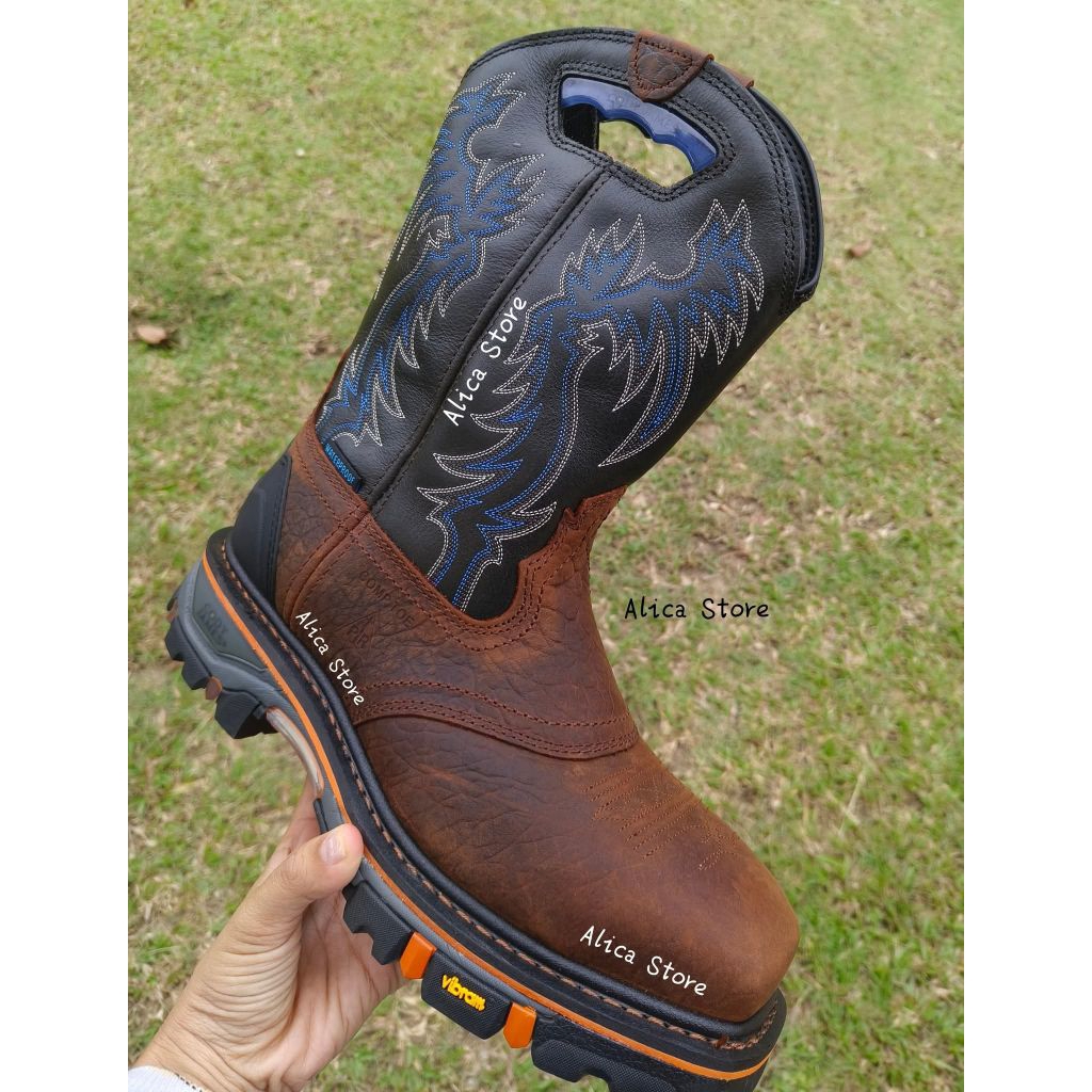 Cody James Men's 11" Decimator Waterproof Western Work Boots - Nano Composite Toe (#Safety_Shoes) Re