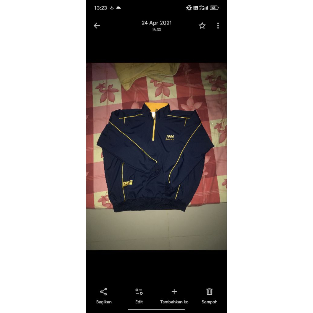 (XL) Club Of 1986 Half Zipped Jacket Preloved