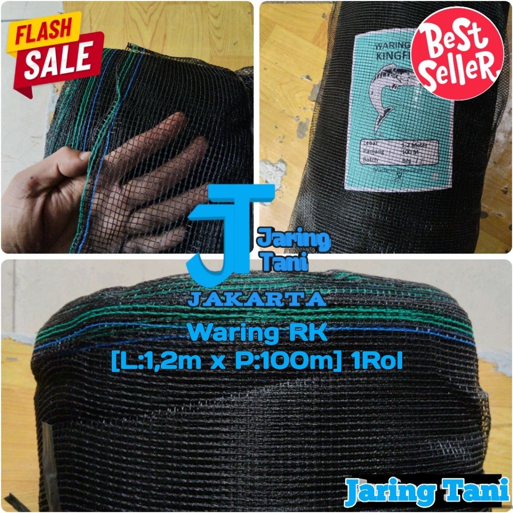 Waring RK dobel murah 1Rol (P:100mxL:1,2m)#jaring waring#jaring keramba#jaring ikan#jaring ayam