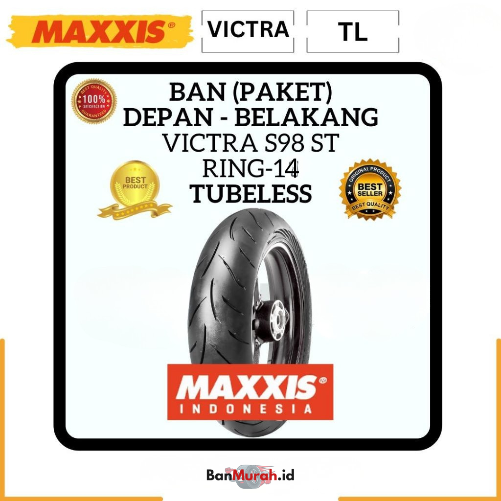 Paket Ban Sepasang HONDA ADV150  Maxxis Victra 110/80-14 & 130/70-14 Depan Belakang