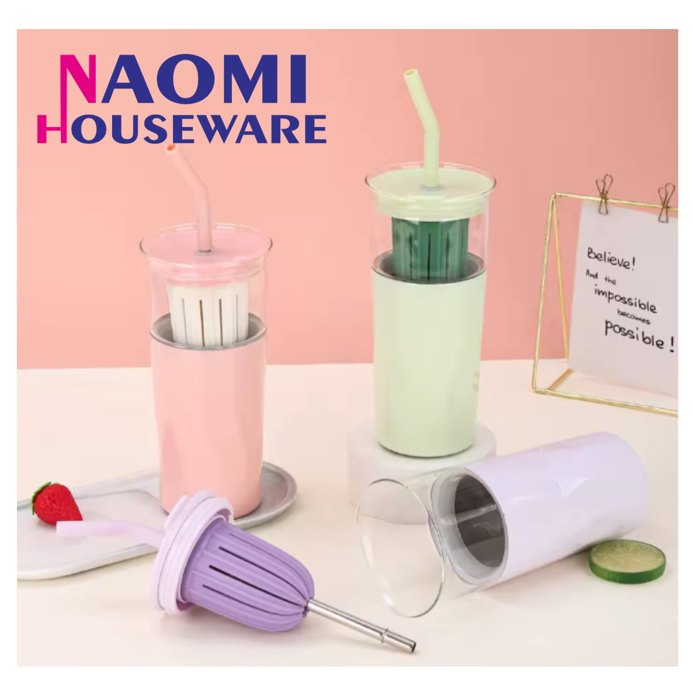 Tumbler / Gelas 2 in 1 / Gelas Kaca / Gelas Stainless / Mug / Stainless