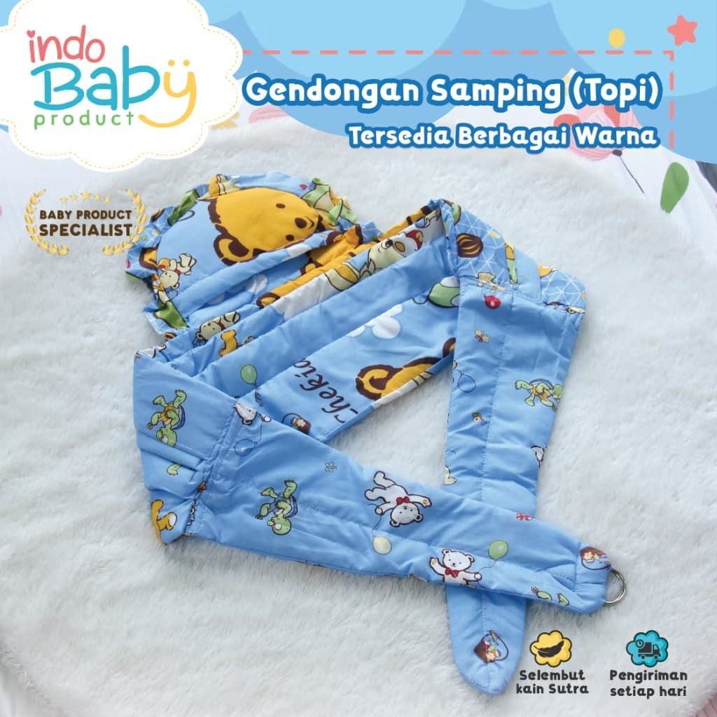 Gendongan samping topi bayi chekido_gendongan samping ring bayi