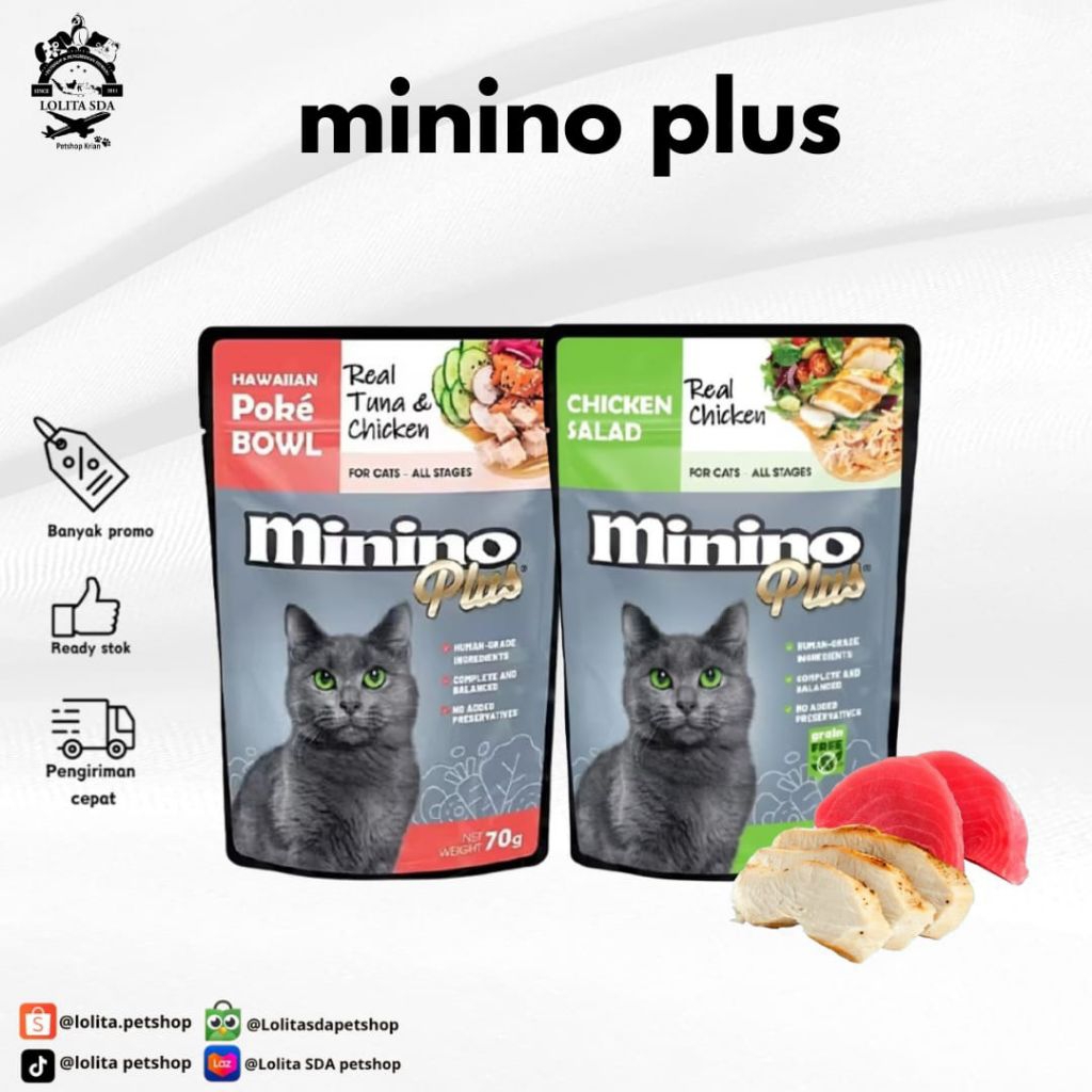 minino plus wet food makanan basah kucing sachet minino