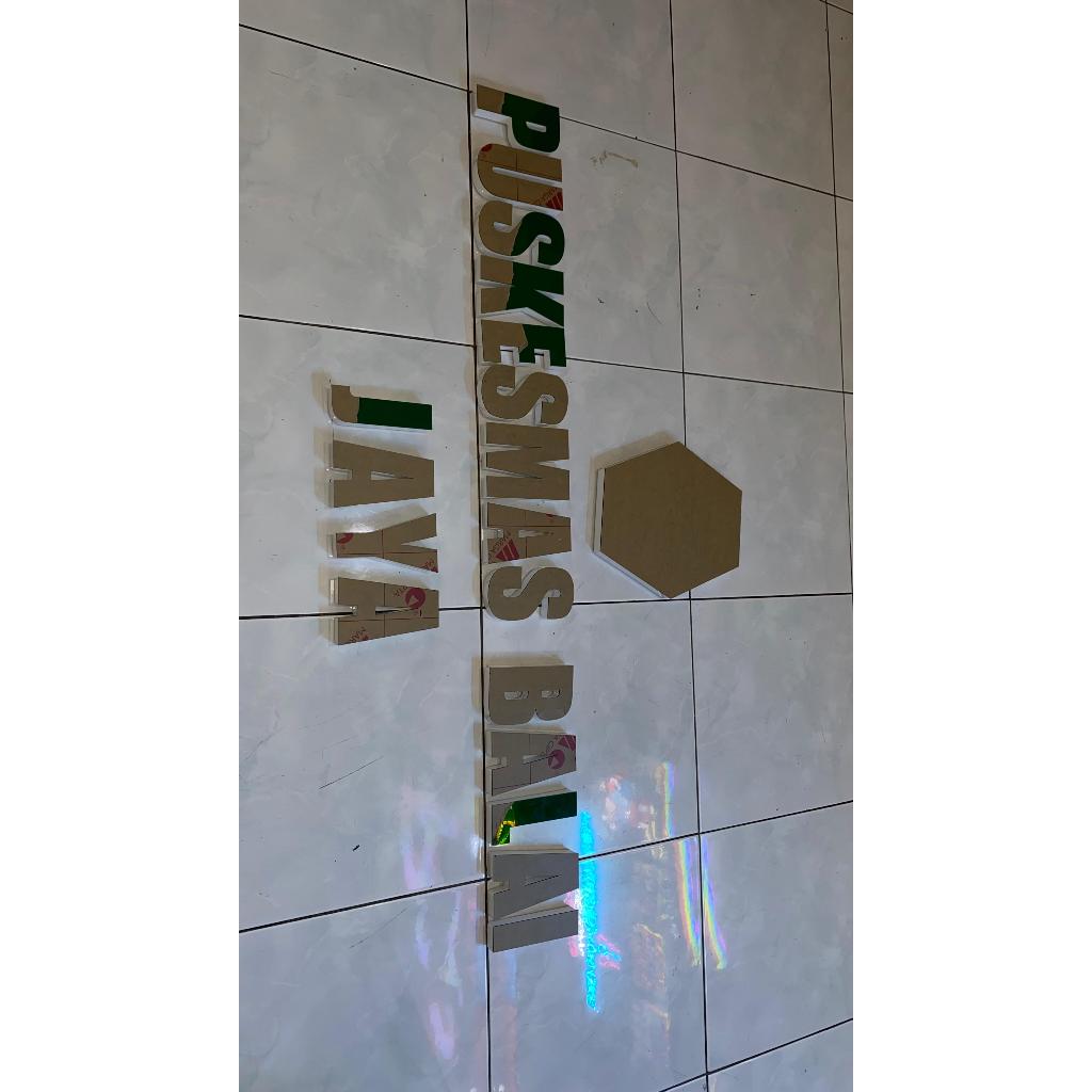 HURUF TIMBUL AKRILIK NON LAMPU