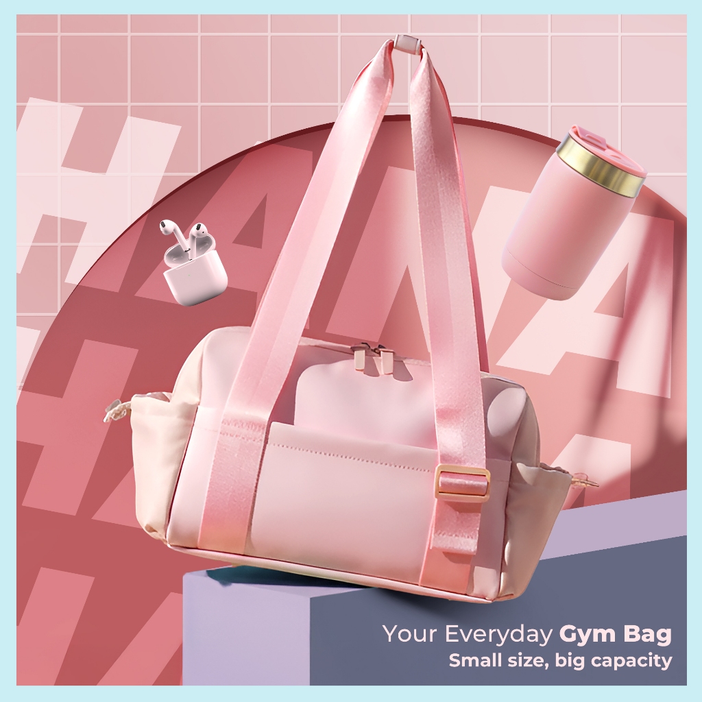 HANA – Tas Gym Wanita Kecil Anti Air / Mini Duffle Bag Stylish / Tas Mini Daily