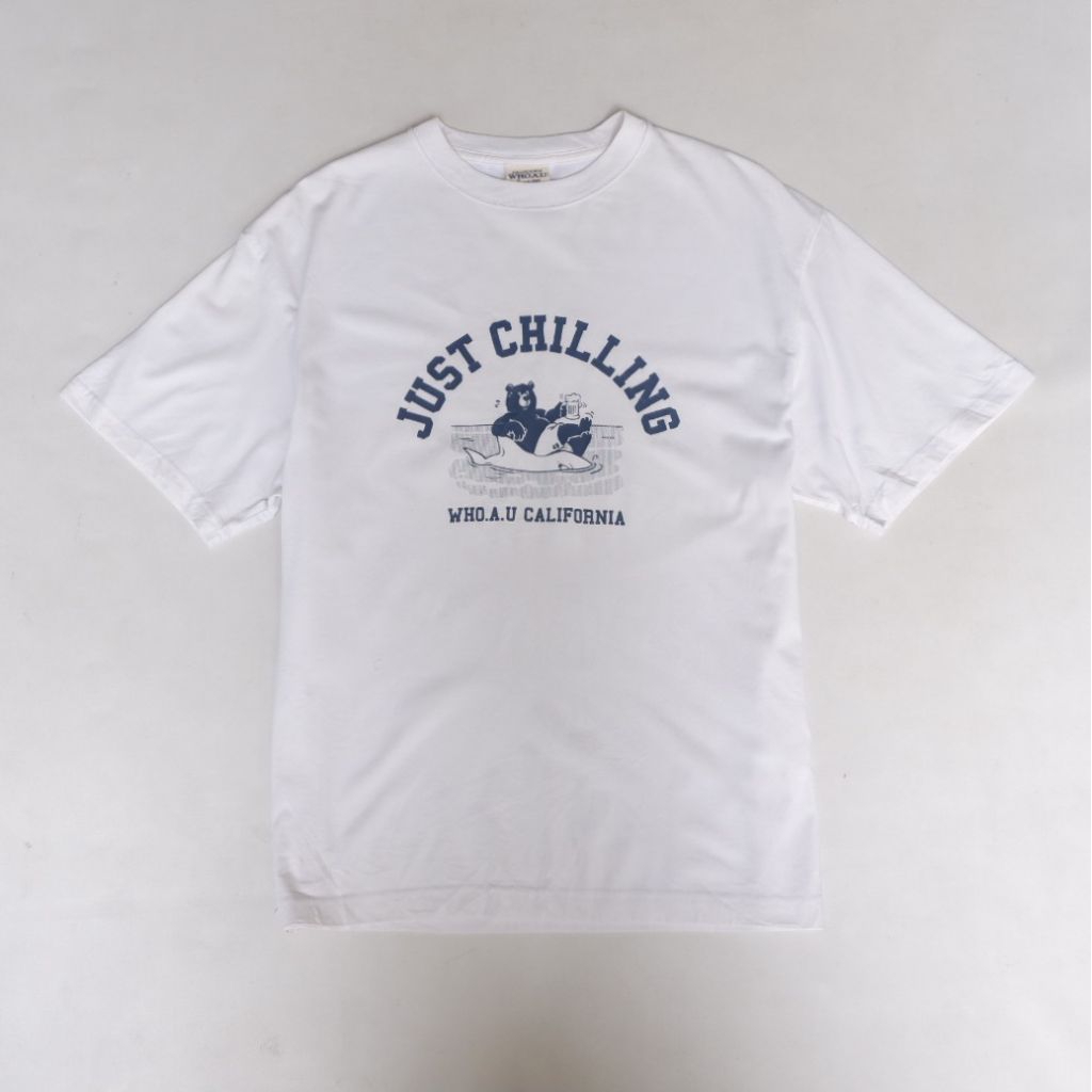 who au kaos putih size S fit M