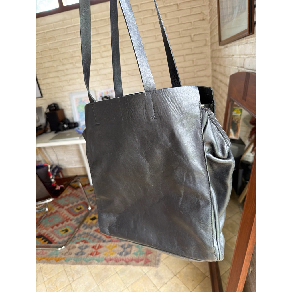 COS leather tote bag