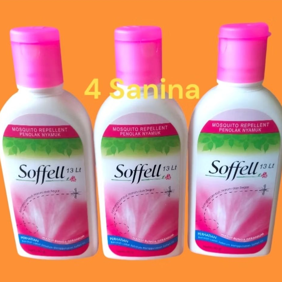 PAKET 3 PCS SOFEL BUNGA GERANIUM  LOTION 60 Gr SOFEL ANTI NYAMUK