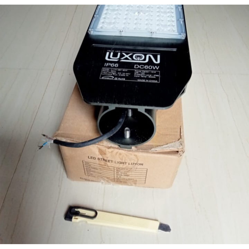 LAMPU PJU DC 24 VOLT 60 WATT LUXON ( bridgelux ) SOLAR CELL DC 24V