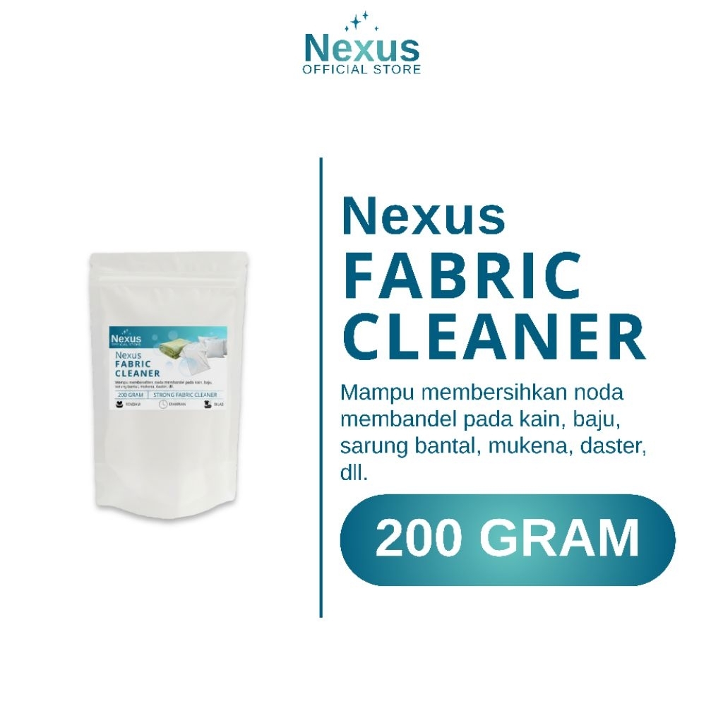 Nexus Fabric Cleaner Pembersih Noda Baju Kain Sarung Bantal Mencerahkan Pakaian 200GRAM