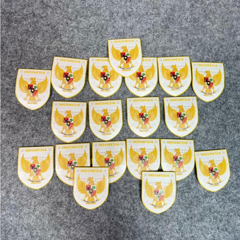 Logo Timbul Patch 3D UV Lambang Garuda Putih