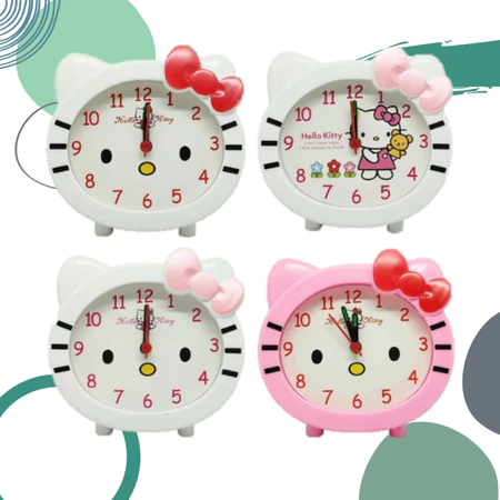 Jam Weker Beker Anak Karakter Hello Kitty Bunyi Beep Nyaring Murah
