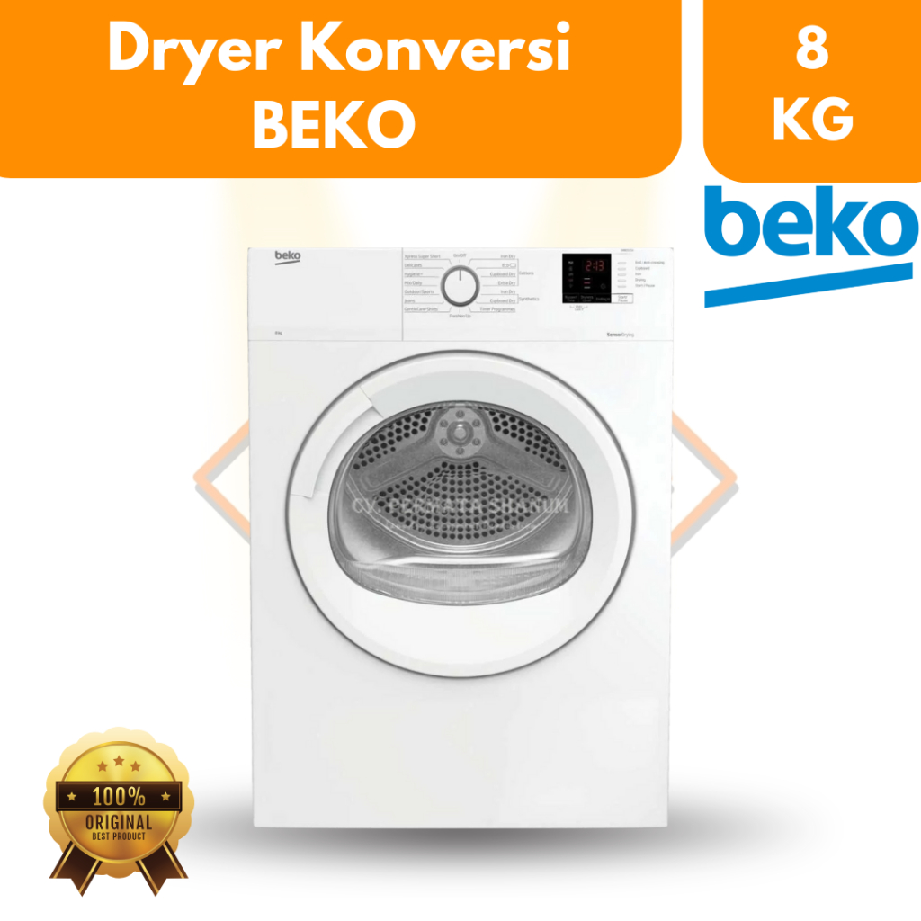 BEKO Mesin Pengering Konversi Gas 8 Kg / Dryer Laundry / Dryer Konversi