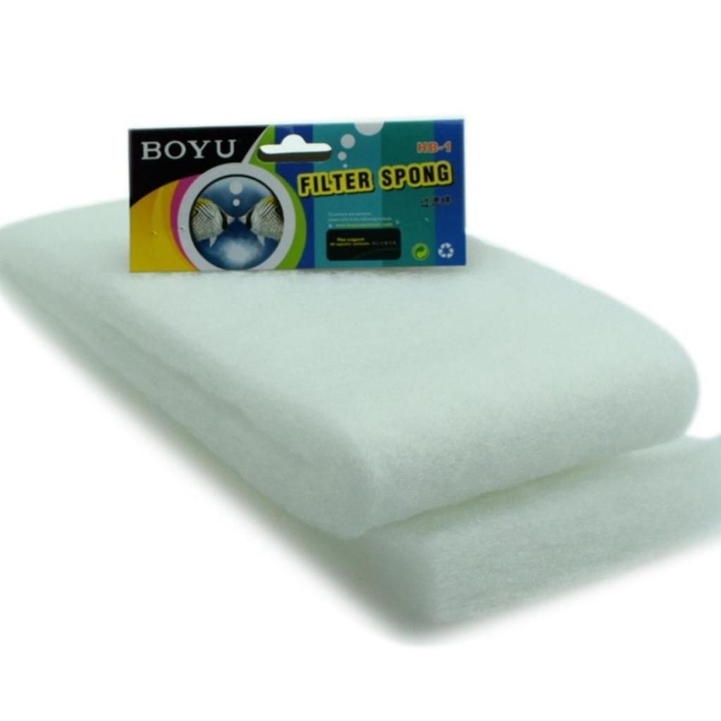 AZKO Boyu Spons Penyaring Filter Akuarium - Putih Fish Tank Filter Penyaring Akuarium Canister Filte
