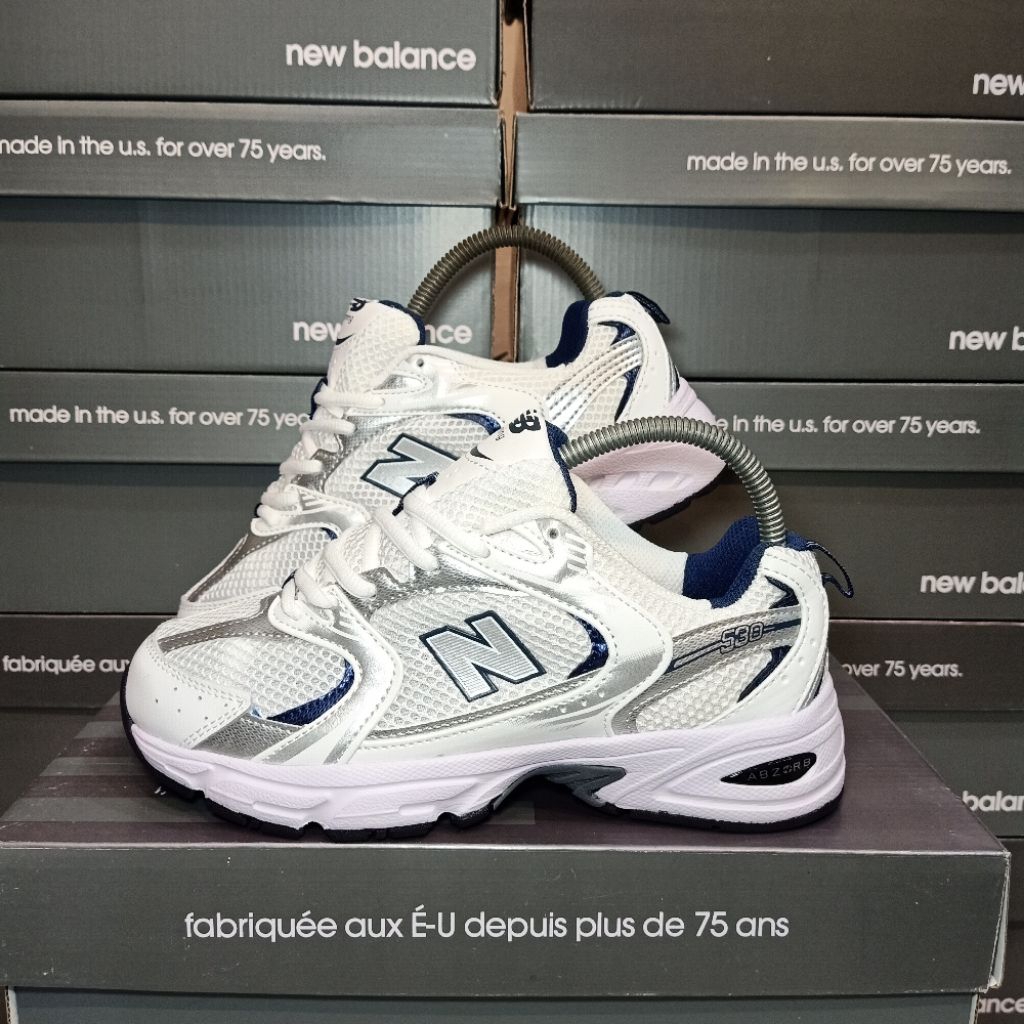 Sepatu NB 530 White Navy Shoes for Unisex Sports Shoes with box BNIB