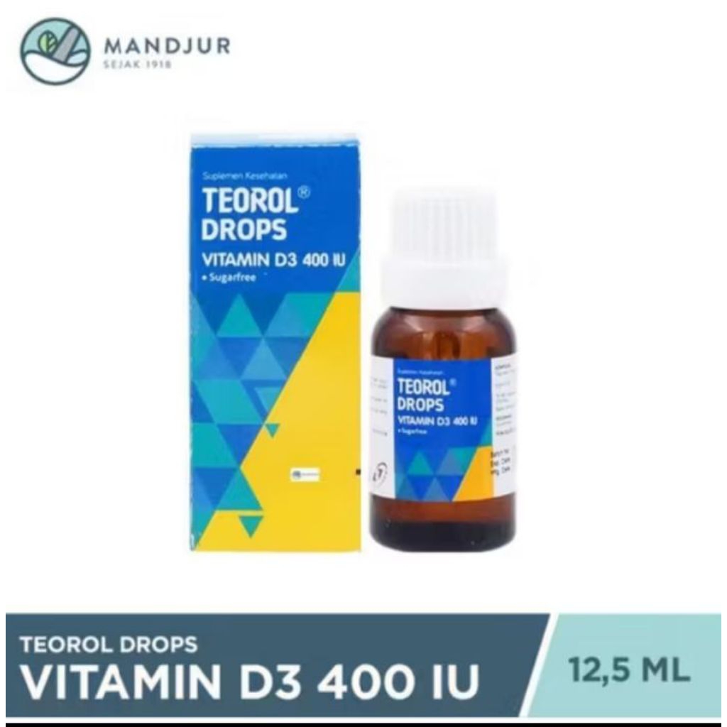 TEOROL DROPS 12,5 ML vitamin D3 Teorol Drops Vitamin D3 400 IU DSuplemen Vitamin D