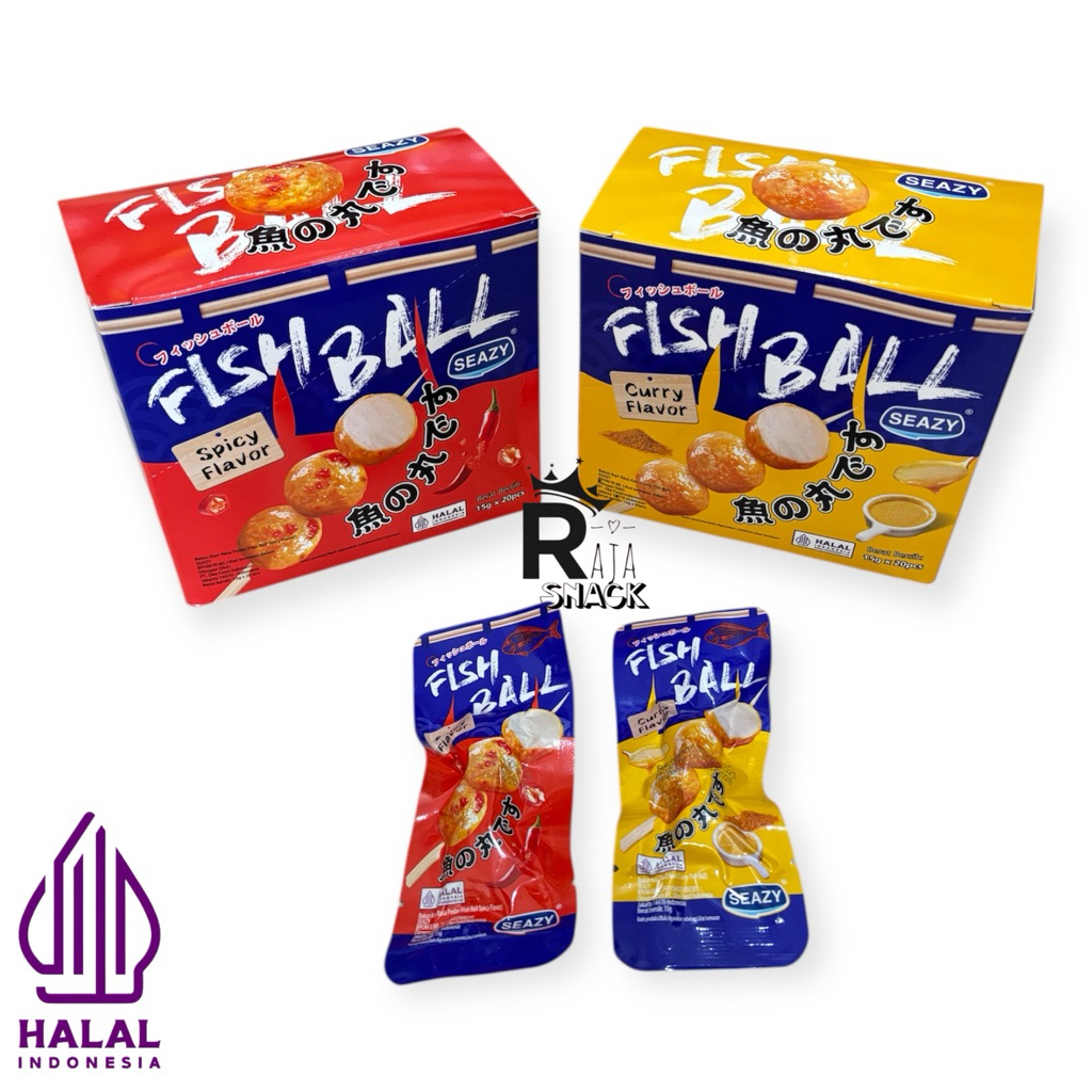 SEAZY FISH BALL RASA SPICY / CURRY ISI 20PCS @15GR