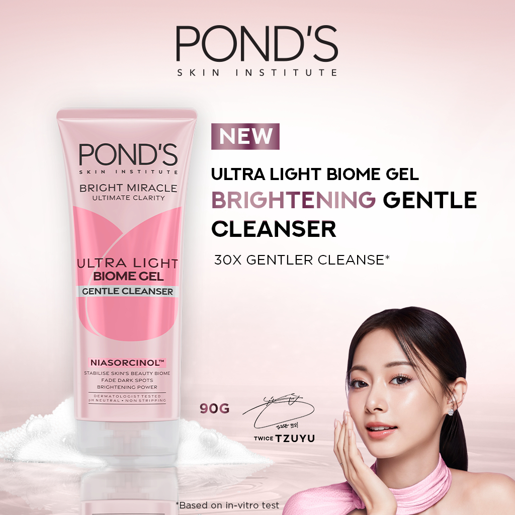 GC Kosmetik Ponds Bright Miracle Ultra Light Biome Gel 90gr Clranser | Sabun Wajah 90gr