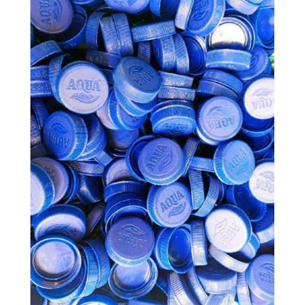TUTUP BOTOL BEKAS | BIRU TUA | 30 PCS || AQUA