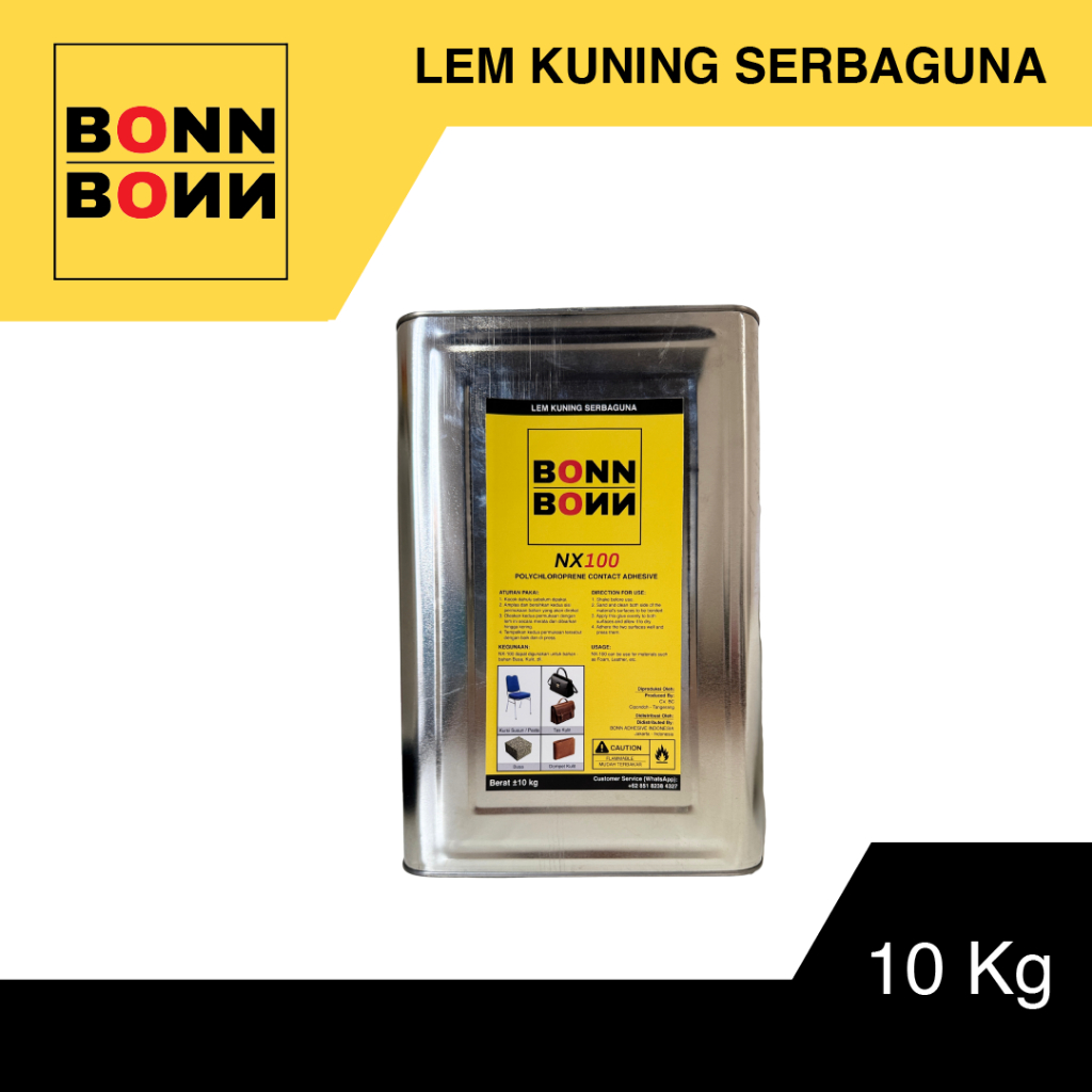 Lem Kuning NX100 10kg | Bonn Bonn Official | Lem Kasur, Jok, Tas, Busa & Kulit Sintetis