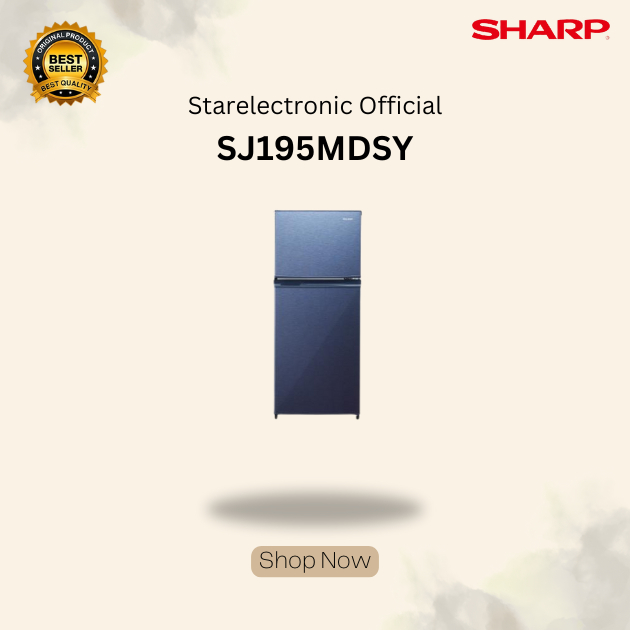 Kulkas Sharp SJ-195MDSY — Kulkas 1 Pintu 172 Liter dengan Desain Motif Bunga SJ195MDSY