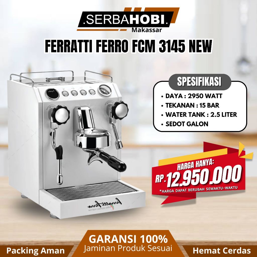 Espresso Machine / Mesin Kopi FF FCM 3145 New Version Sedot Galon + Water Tank