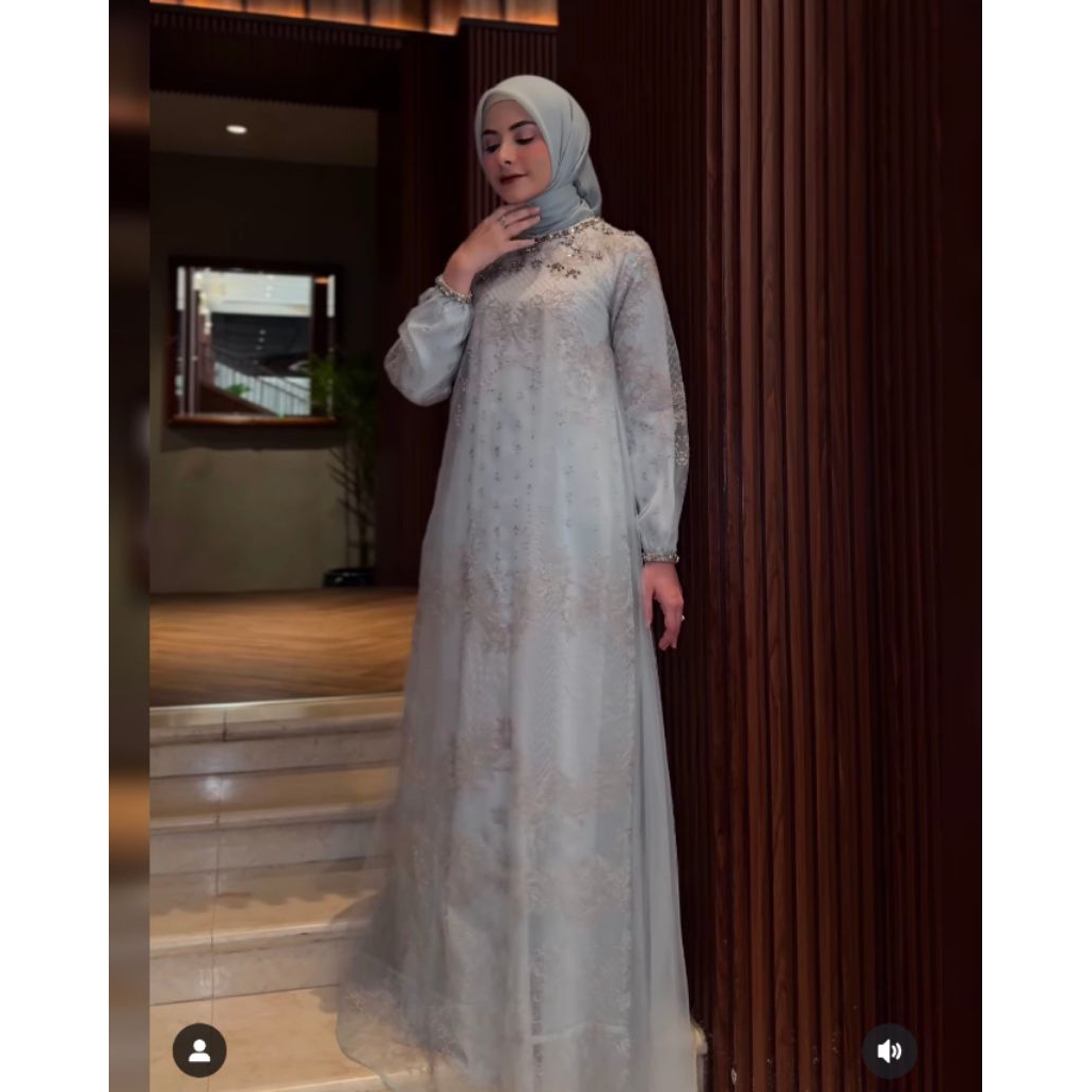MECCA EMBROIDERY LUXURY DRESS BY KALEELA.ID X JAVINA  OFFICIAL  /  DRESS MECCA LUXURY by KALEELA X J
