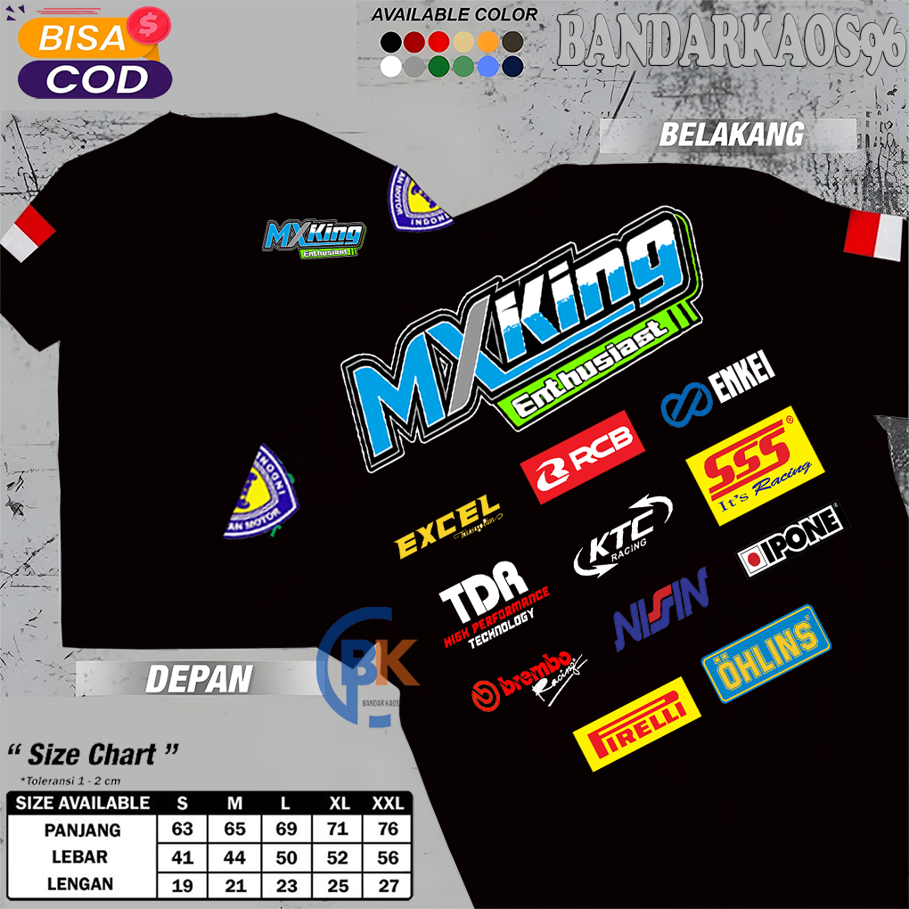 BandarKaos96 Kaos MX King Enthusiast 150 Baju Yamaha Jupiter MX Indonesia