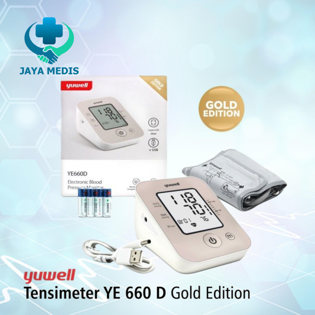 Tensimeter Digital Yuwell YE660D Gold Edition + Kabel USB Yuwell 660 D
