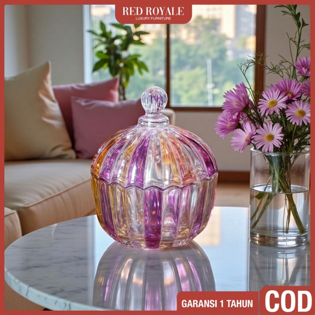 toples kue mini kaca kristal mewah elegant tempat penyimpanan makanan