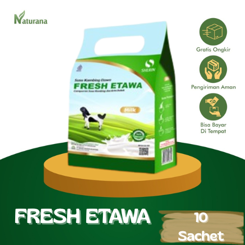 Susu Kambing Suplemen / Vitamin Penggemuk Badan Anak Dewasa Fresh Etawa Isi 10 Sachet