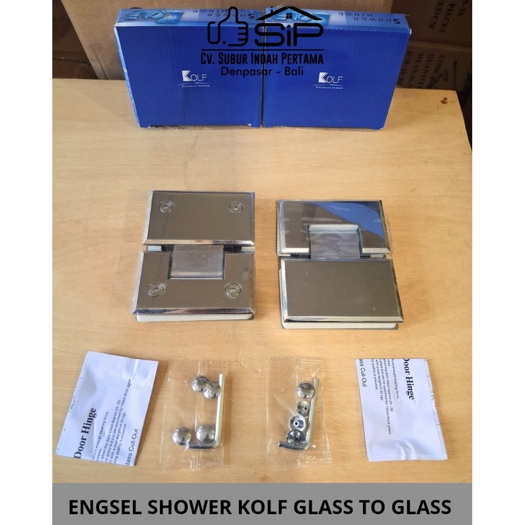 ENGSEL SHOWER KOLF GLASS TO GLASS/Engsel Kaca/Engsel Pintu Kaca/Shower Kamar Mandi