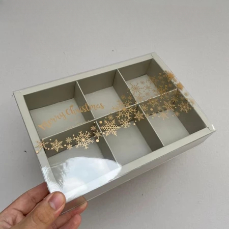 5 Pcs Dus mika natal eggtart sekat 6
