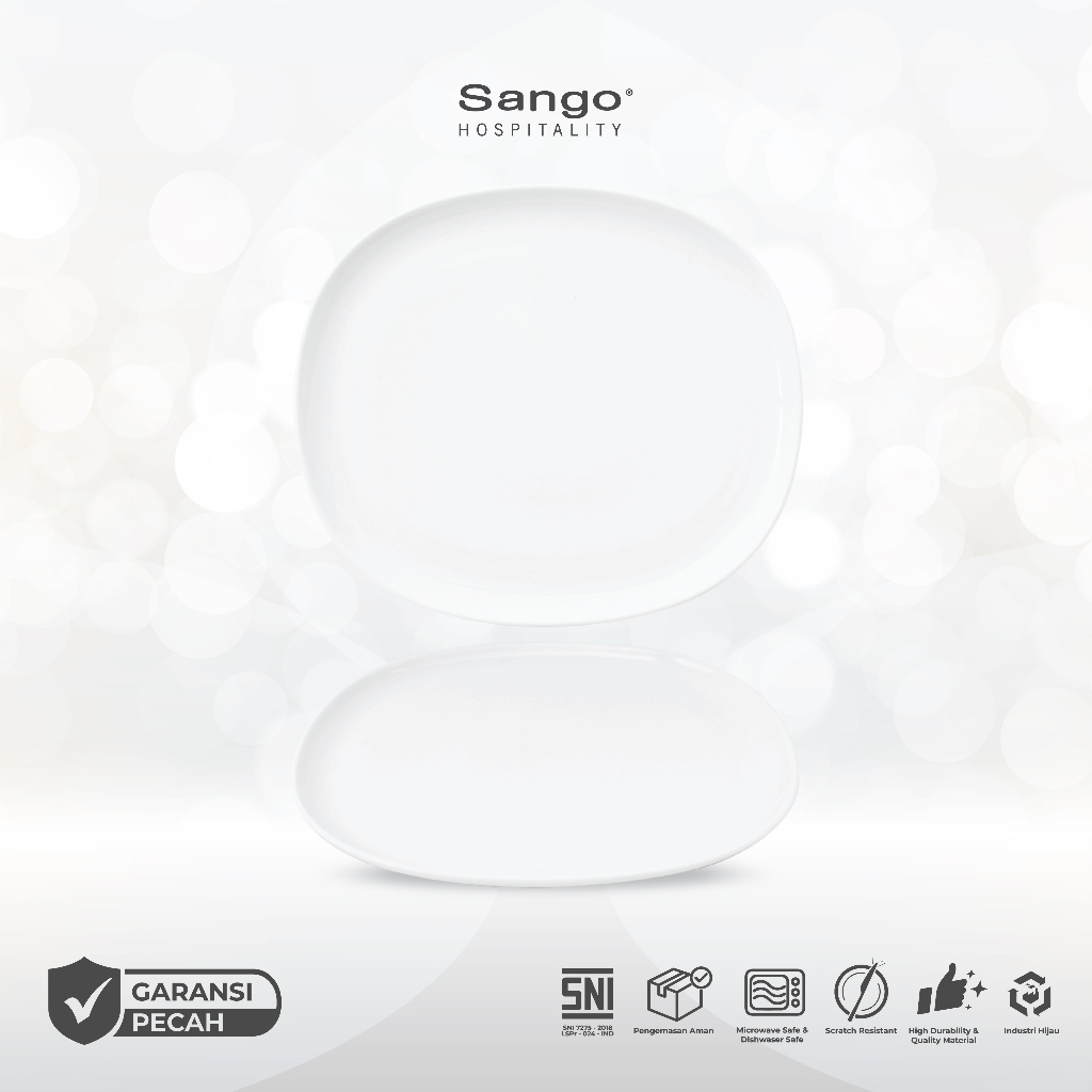 Ora White Dinner Plate Sango Hospitality