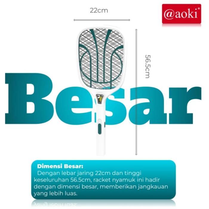 ngmh- Aoki Raket Nyamuk Battery Lithium 18650 Rechargeable