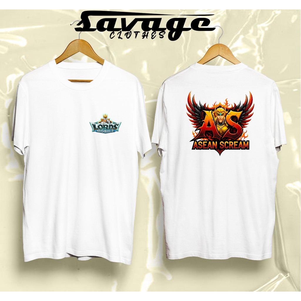 Savage Clothes – Kaos Premium 100% Katun 24s + Desain Kaos Sendiri GRATIS . Edisi Klan LORDS MOBILE 