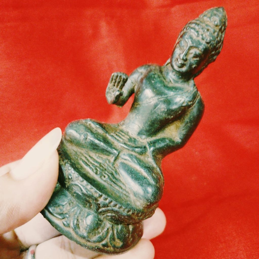 PATUNG BUDHA KUNINGAN HITAM