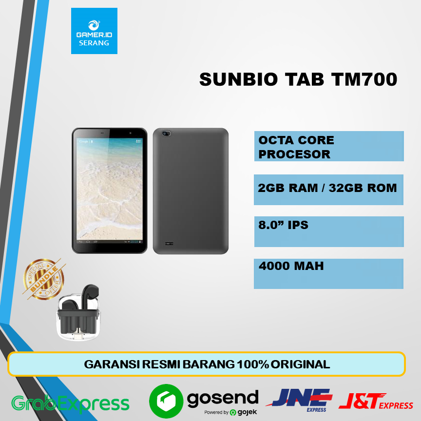 SUNBIO TABLET SB TM700 RAM 2GB ROM 32GB 8.0 4G RESMI