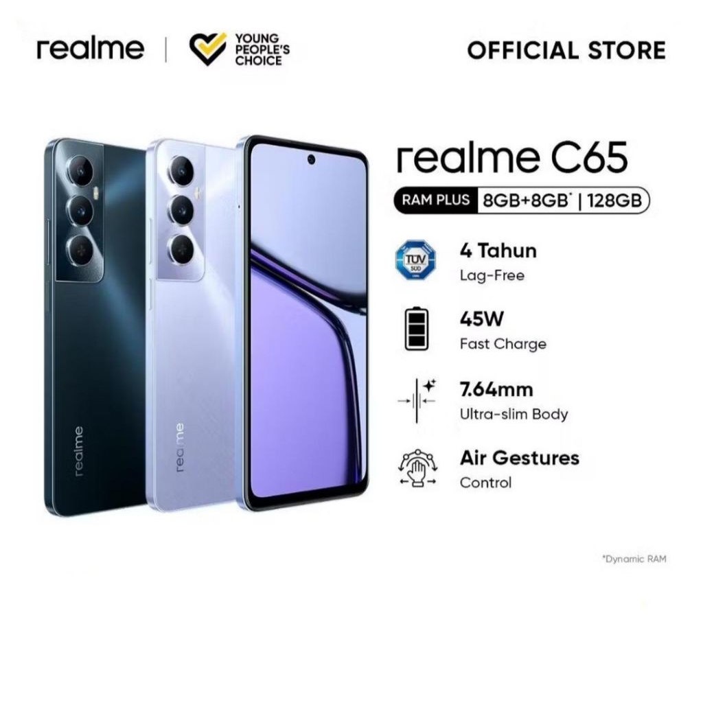 HP REALME C65 8/128GB - REALMI C65 RAM 8GB ROM 128GB RESMI
