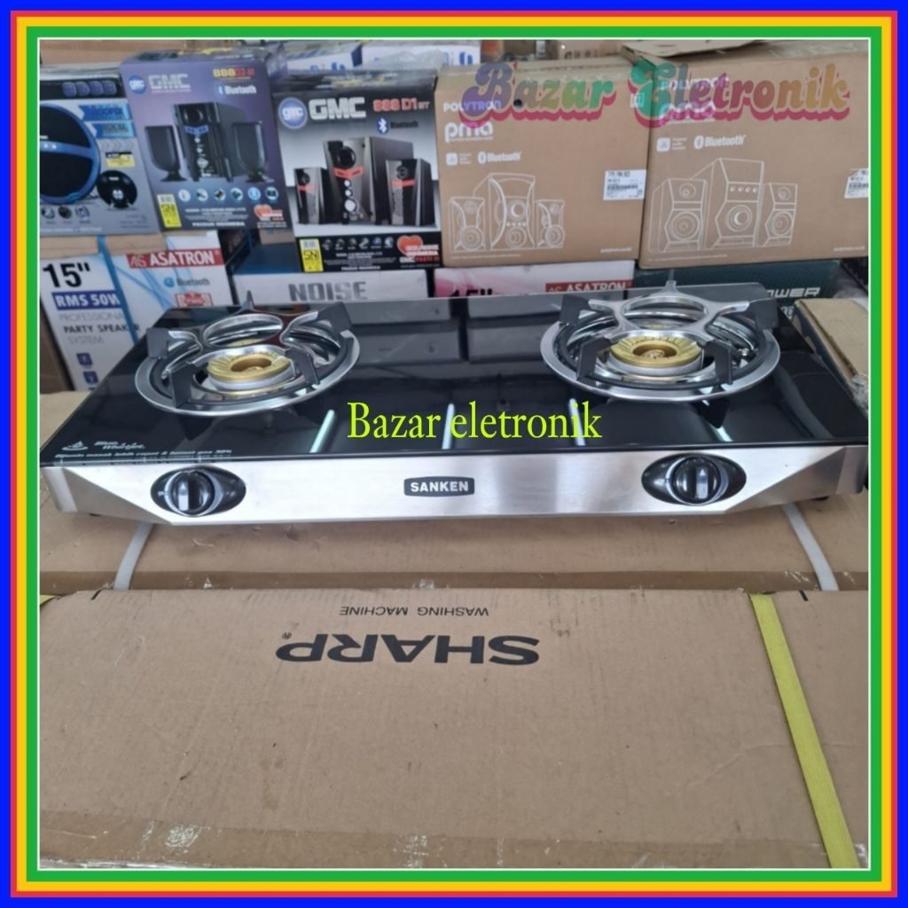 KOMPOR  GAS SANKEN SG 369 DX  / SANKEN KOMPOR GAS 2 TUNGKU KACA SG 369DX2 / SANKEN SG-369DX2