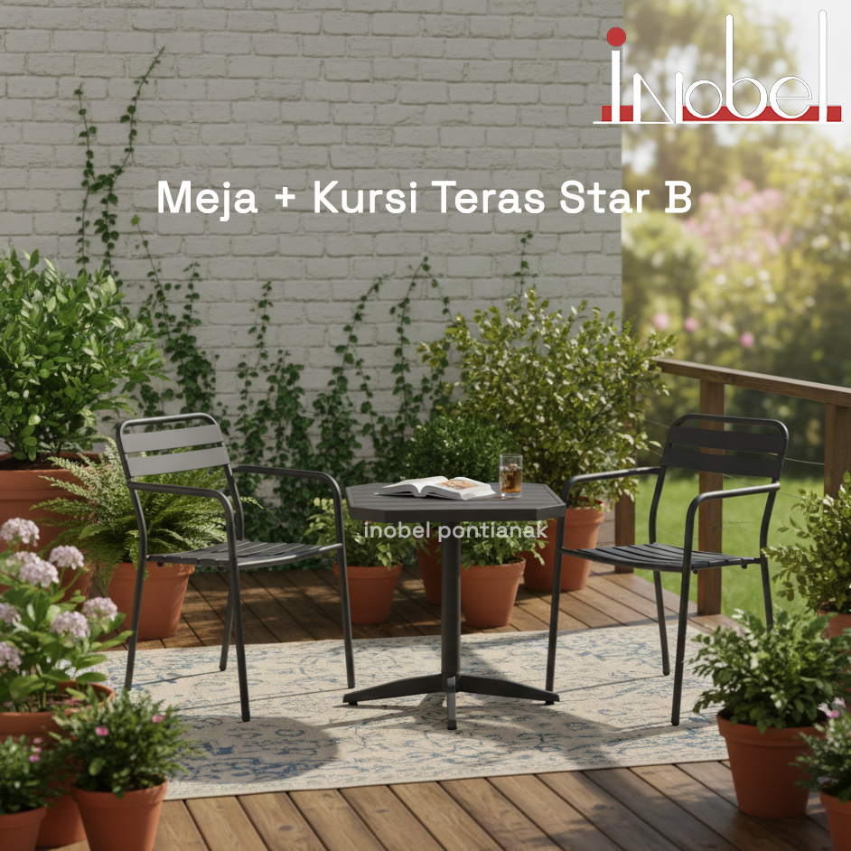 Kursi & Meja Teras / Kursi + Meja Set / Bina Karya Star B chair Outdoor Murah Pontianak