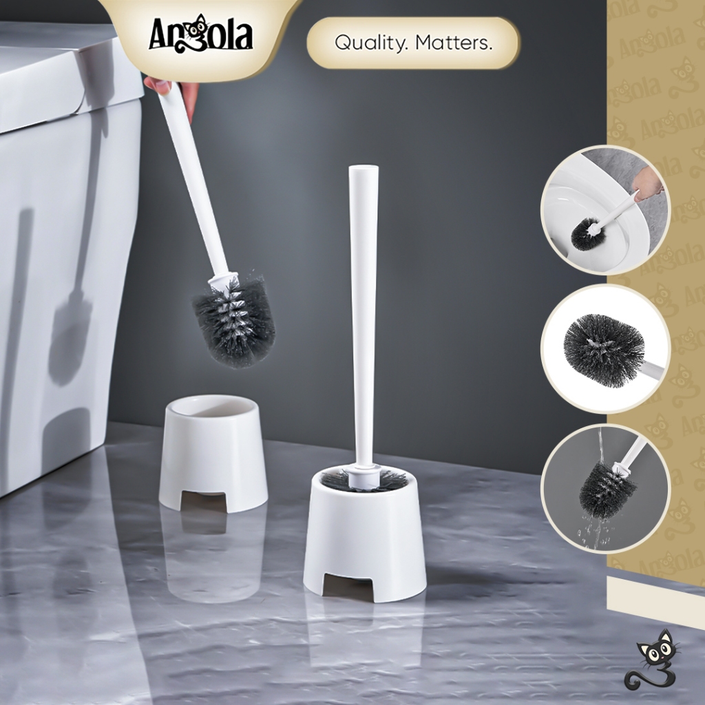 ANGOLA Sikat WC Toilet Lengkung D66 Toilet Brush Alat Pembersih Kamar Mandi