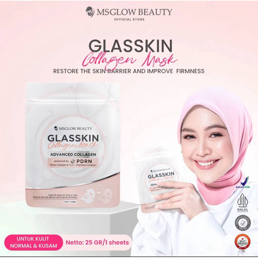 MS GLOW - Glasskin Collagen Mask